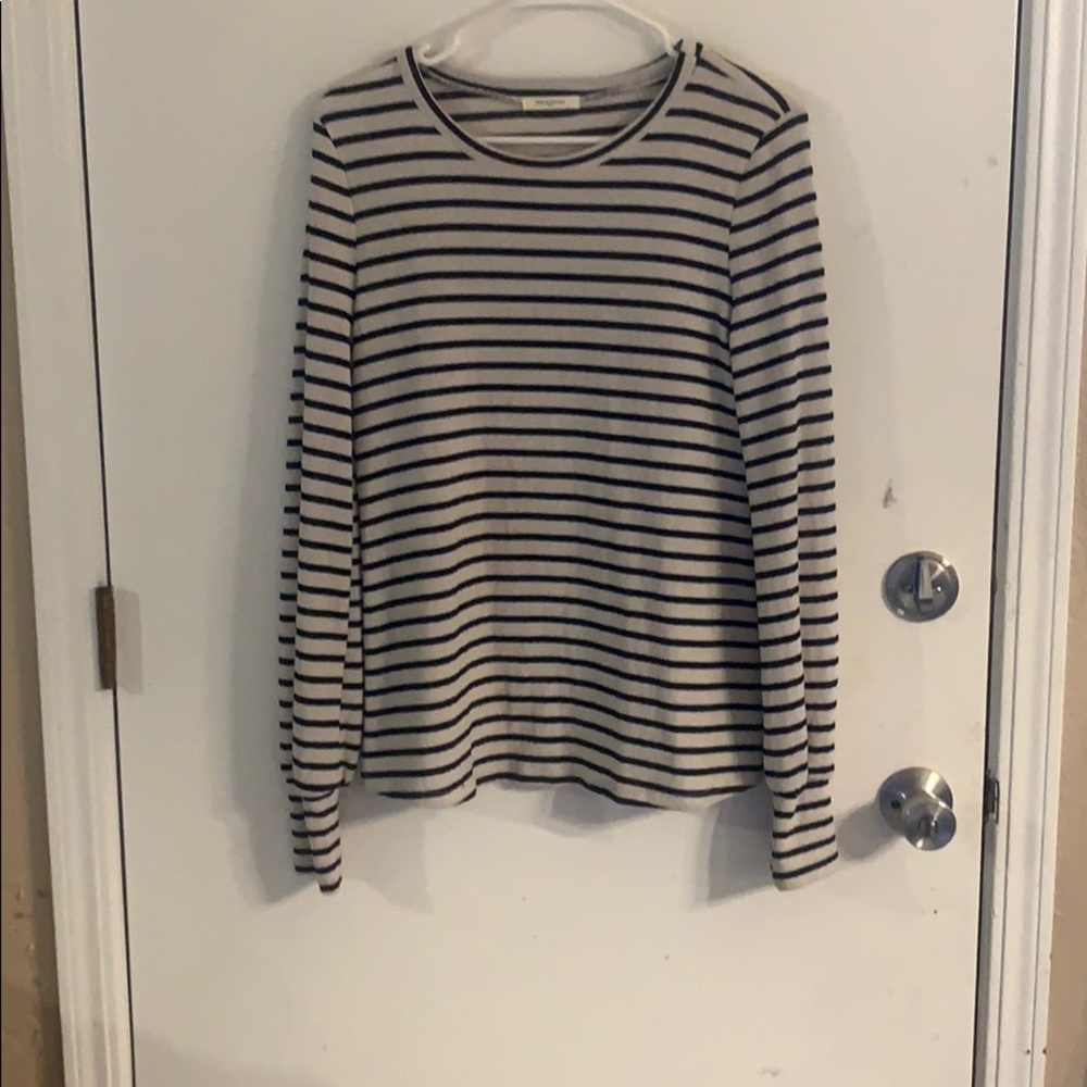 Black and cream striped sweater